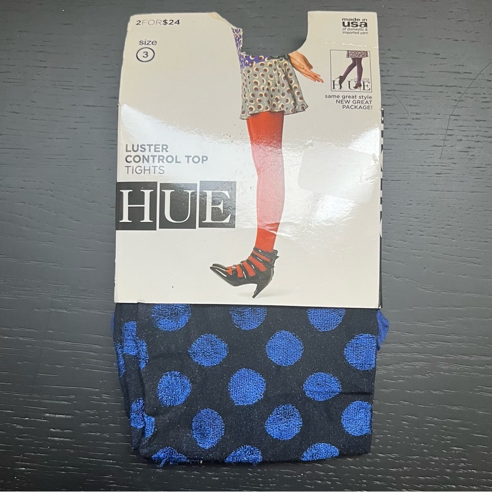 Blue Polka dot Hue Tights